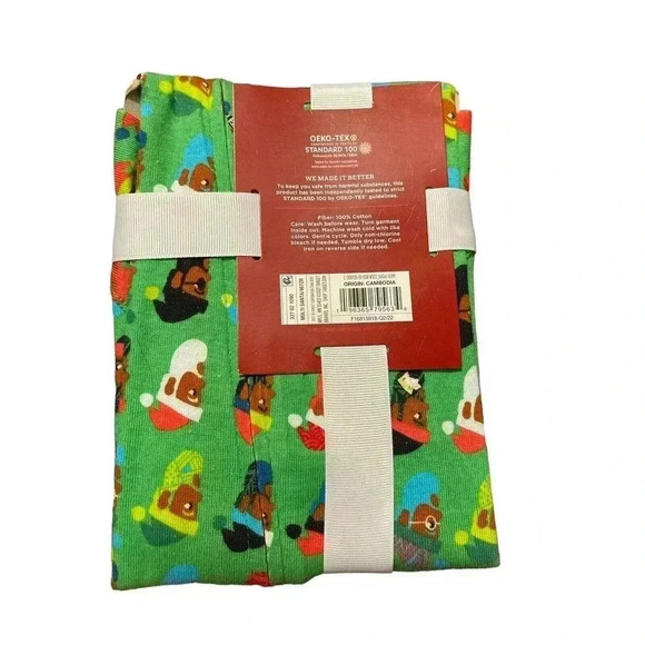 Baby Multi Santa Print Matching Family Footed Pajama - Wondershop Green 3-6M - Picture 2 of 2